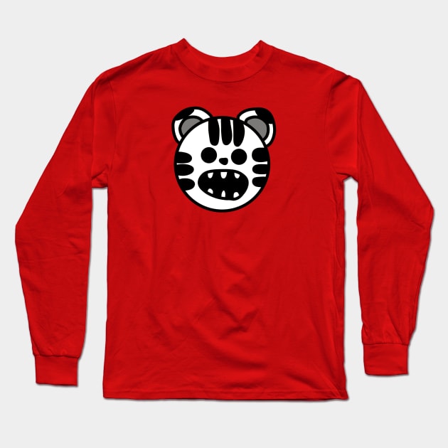 White Tiger (Small Print) Long Sleeve T-Shirt by Aeriskate